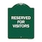Signmission Reserved Parking Reserved Parking for Visitors, Green & White Alum, 18" x 24", GW-1824-23041 A-DES-GW-1824-23041 - alternate 1